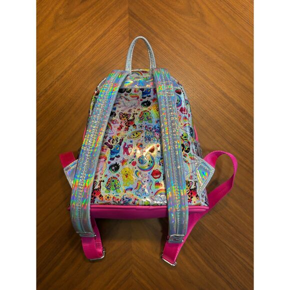 NWOT Loungefly Lisa Frank Vinyl Backpack - Picture 3 of 11